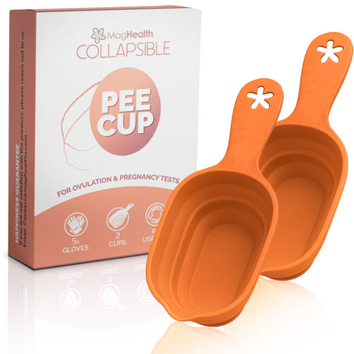 Pee Cup, Reusable Urine Cup for Pregnancy Tests, Ovulation Tests, & Fertility Tests, Family Planning Essentials Sample Containers