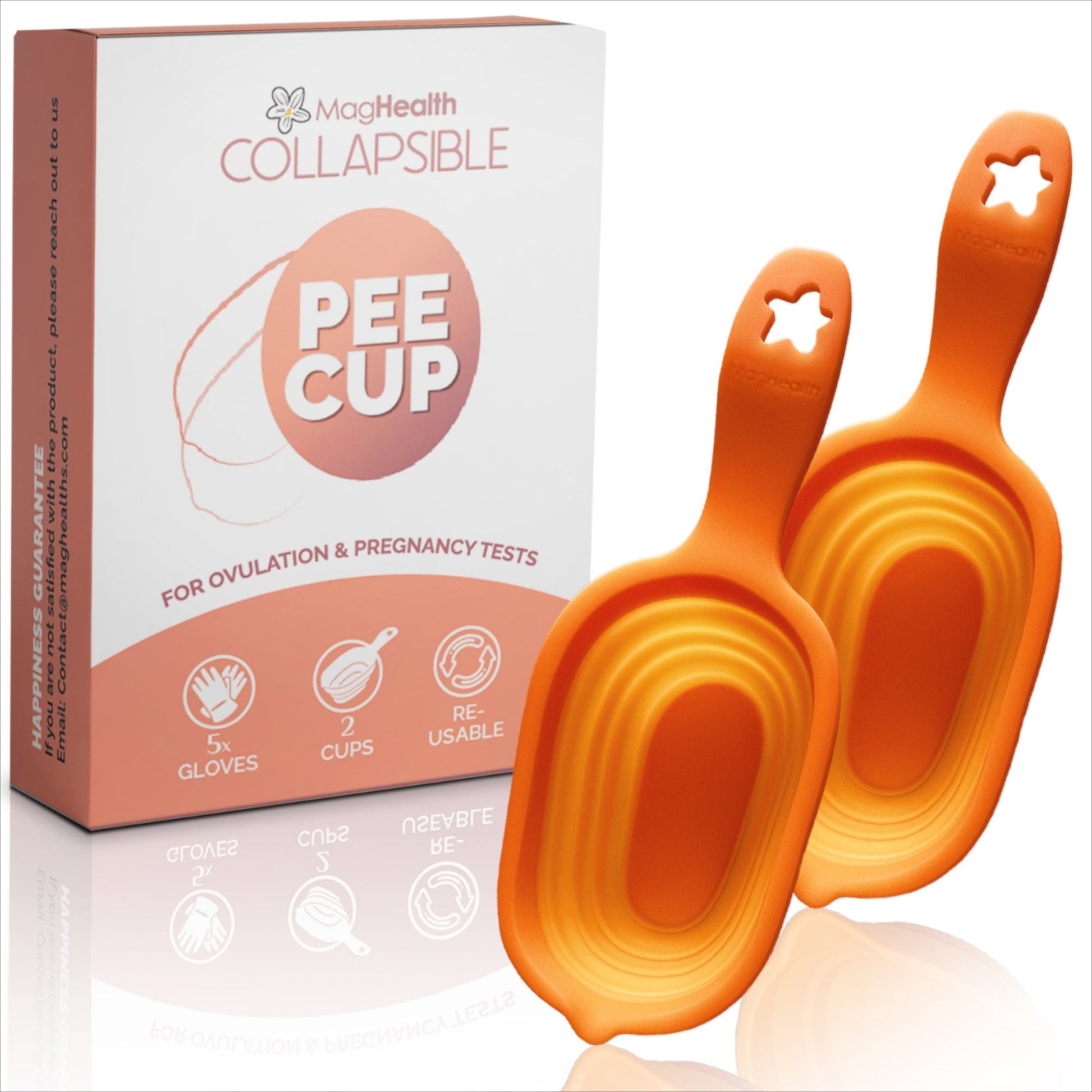 Pee Cup, Reusable Urine Cup for Pregnancy Tests, Ovulation Tests, & Fertility Tests, Family Planning Essentials Sample Containers