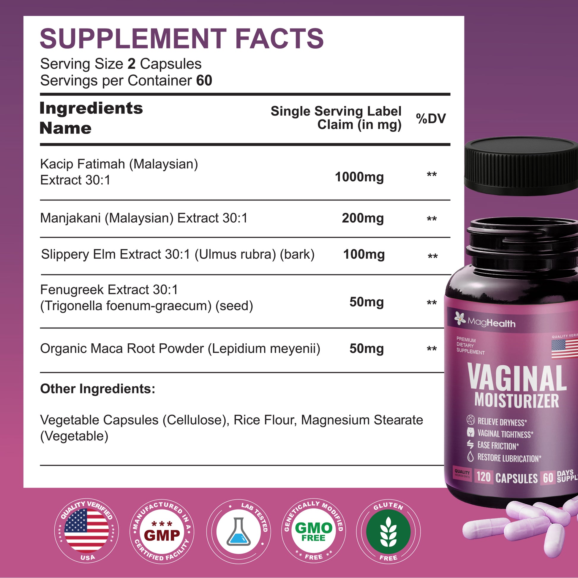 MagHealth Vaginal Moisture Supplement for Women