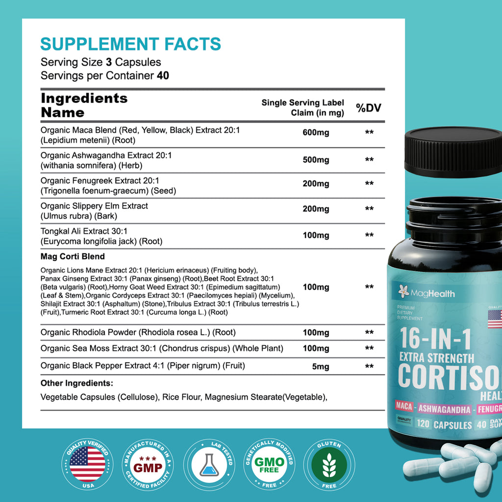 16-in-1 Botanical Adaptogen Blend Supplement for Women & Men