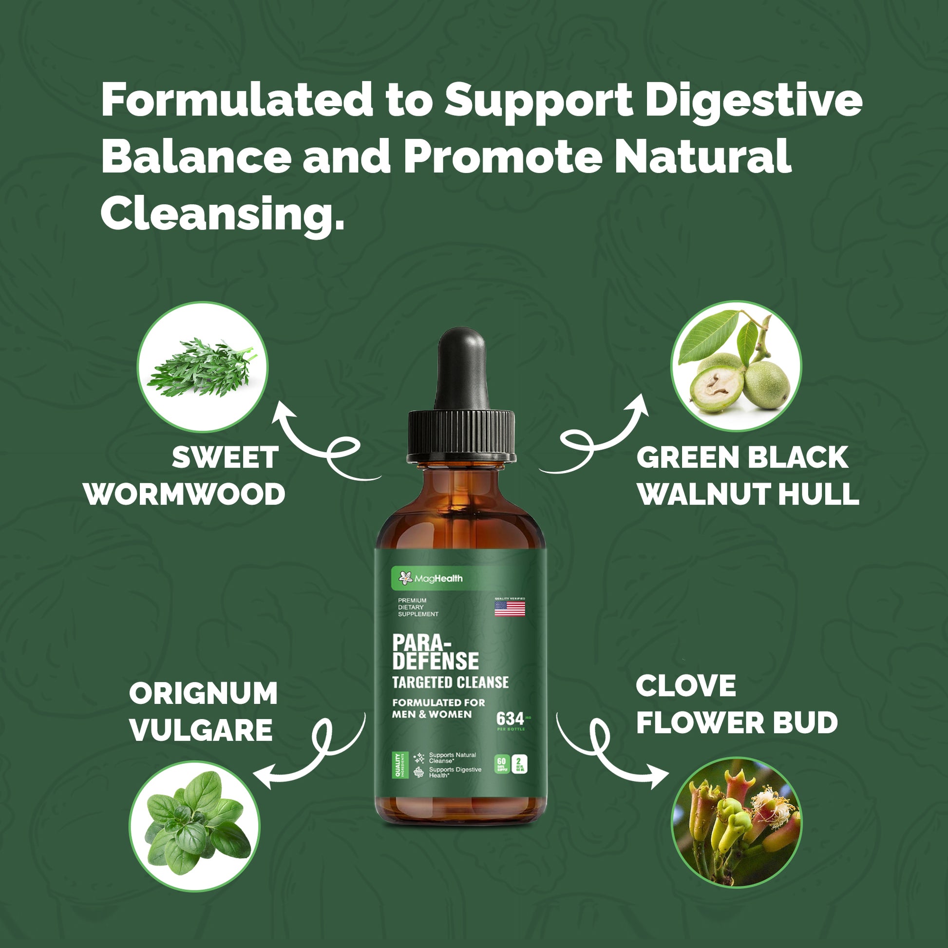 MagHealth Wormwood Black Walnut Clove Tincture