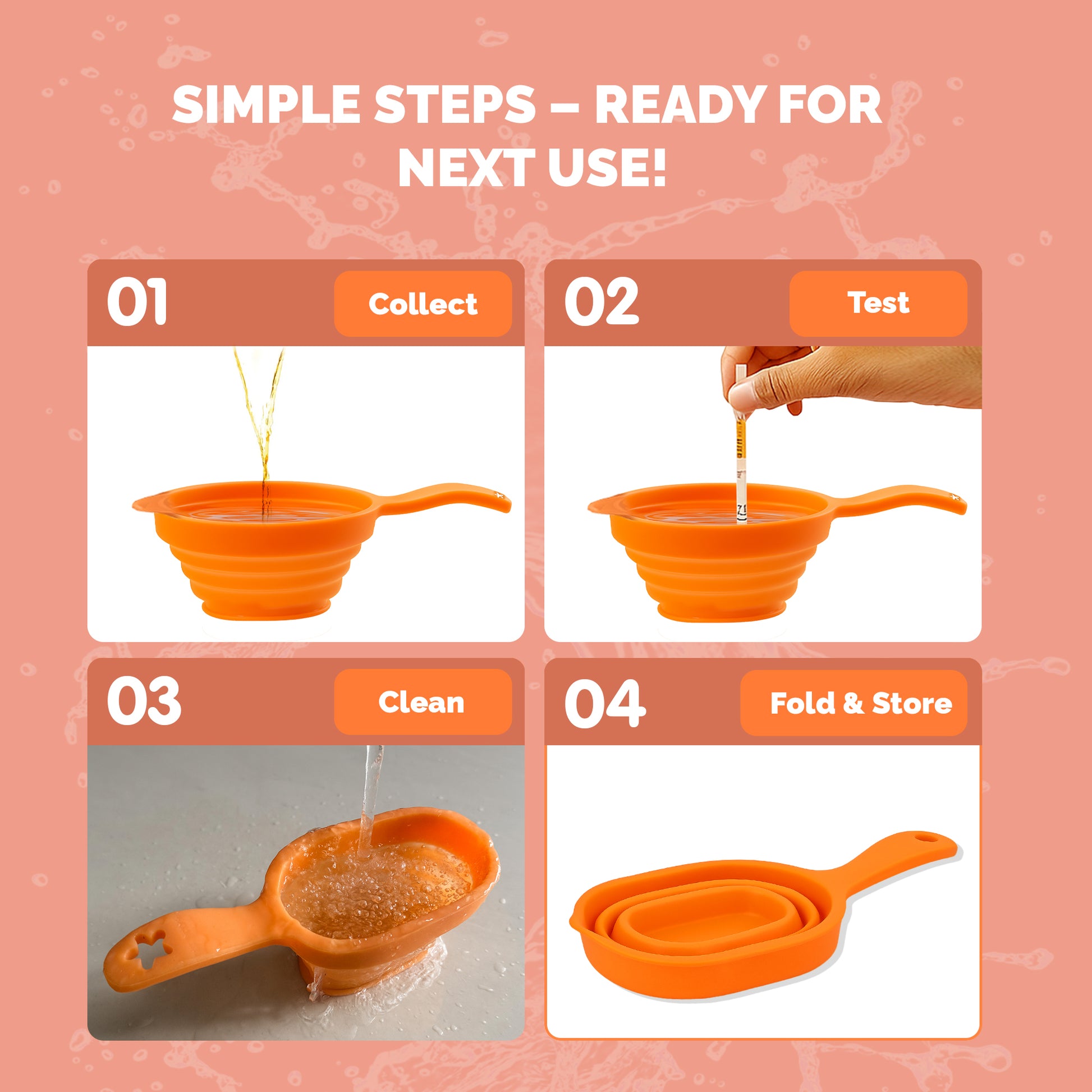 Pee Cup, Reusable Urine Cup for Pregnancy Tests, Ovulation Tests, & Fertility Tests, Family Planning Essentials Sample Containers