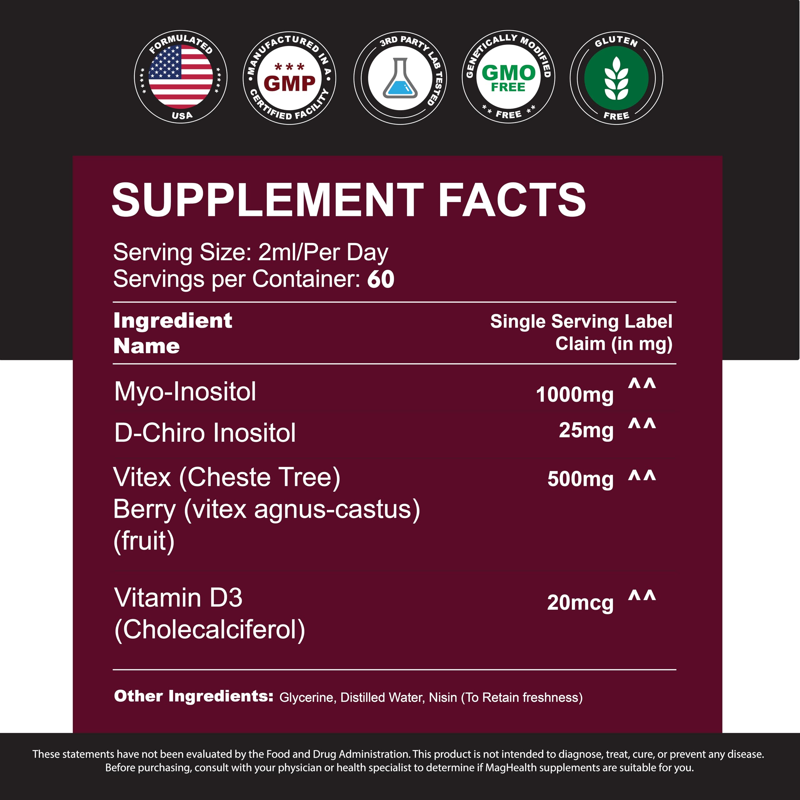 Hormone Balance Drops | Myo-Inositol & D-Chiro Inositol with Vitamin D3