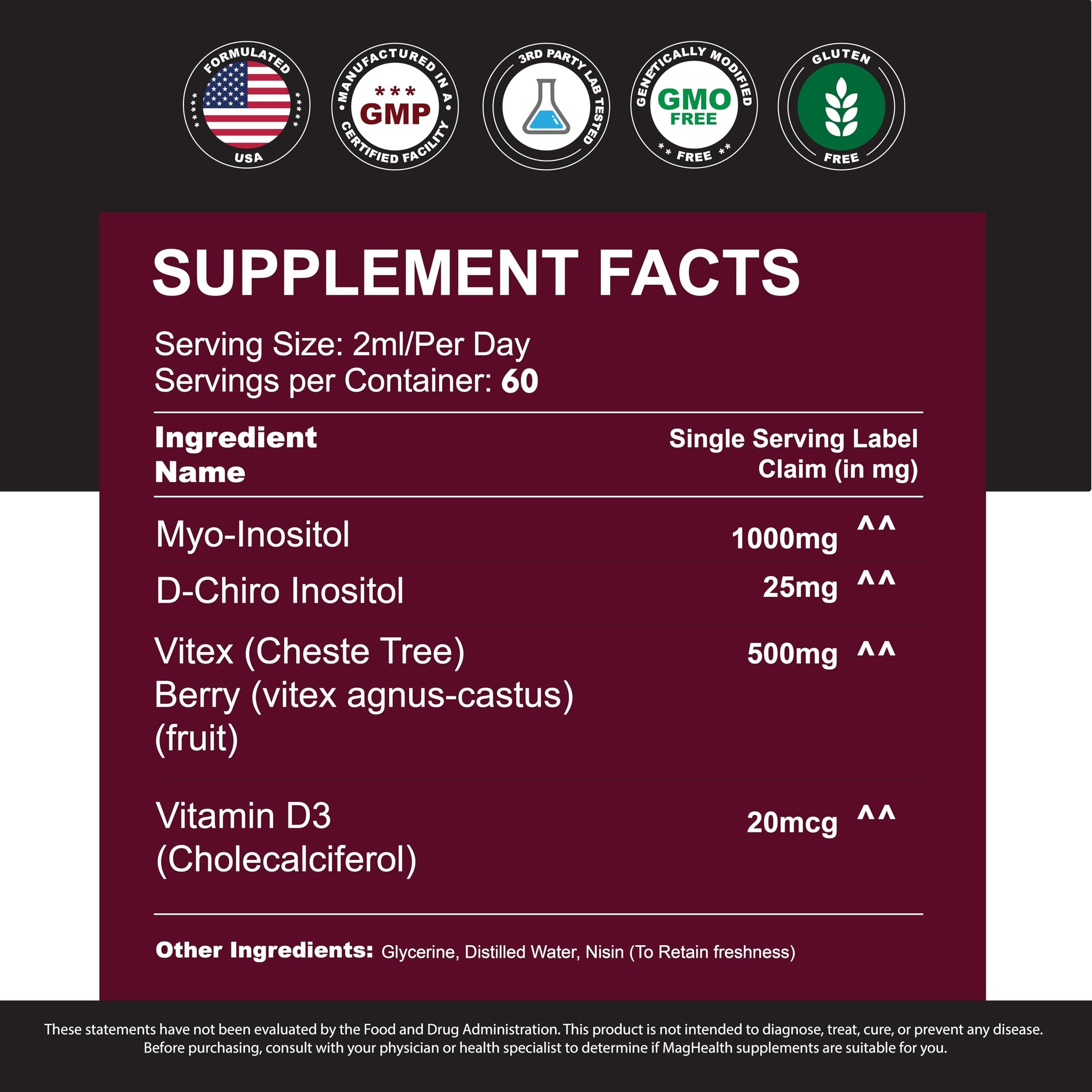 Hormone Balance Drops | Myo-Inositol & D-Chiro Inositol with Vitamin D3